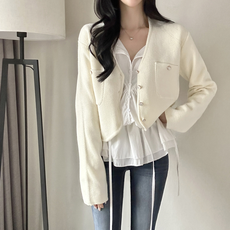 デイリーツイードクロップドジャケット IVORY