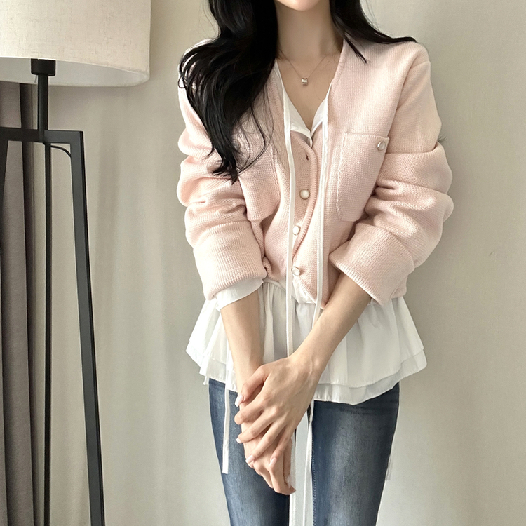 デイリーツイードクロップドジャケット PINK