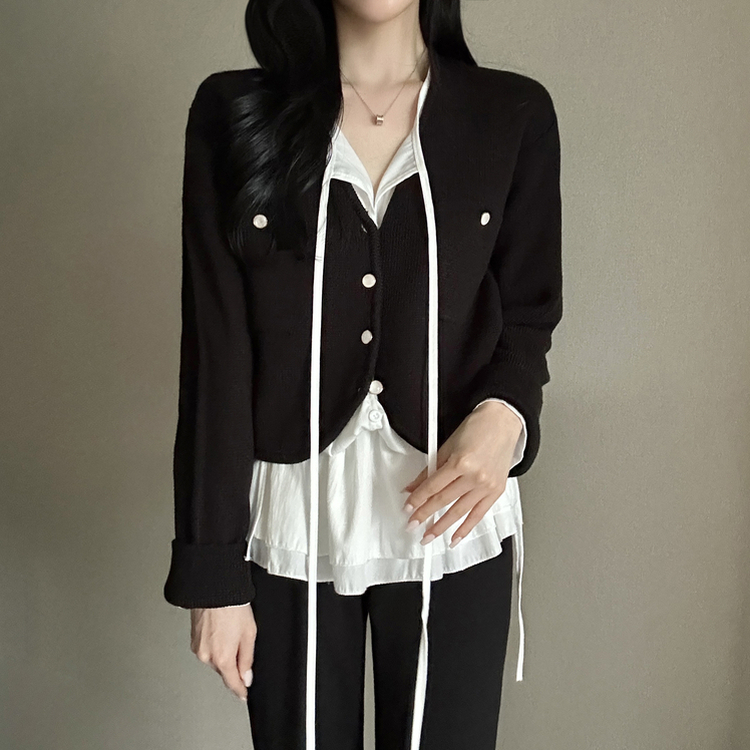 デイリーツイードクロップドジャケット BLACK