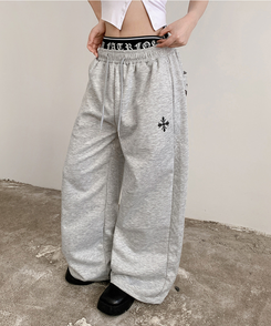 トランクレイヤードワイドトレーニングパンツ GREY