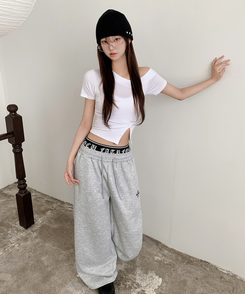 トランクレイヤードワイドトレーニングパンツ GREY