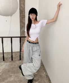 トランクレイヤードワイドトレーニングパンツ GREY