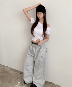 トランクレイヤードワイドトレーニングパンツ GREY