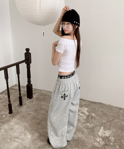 トランクレイヤードワイドトレーニングパンツ GREY