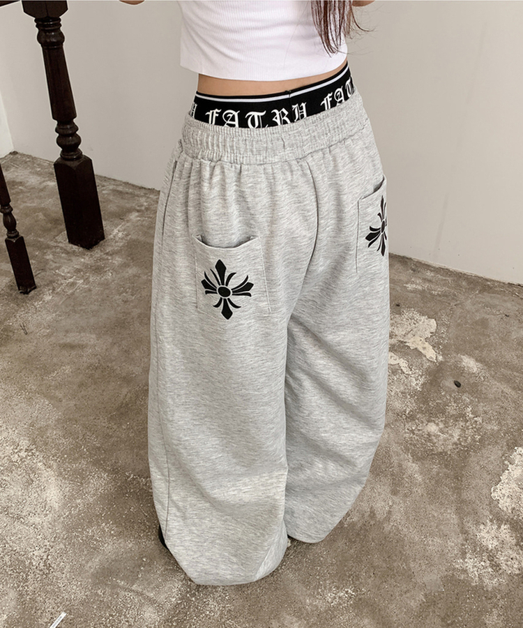 トランクレイヤードワイドトレーニングパンツ GREY