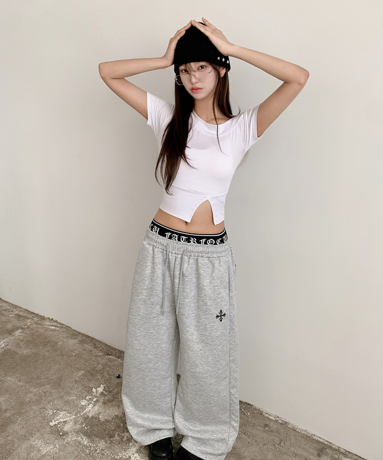 トランクレイヤードワイドトレーニングパンツ GREY