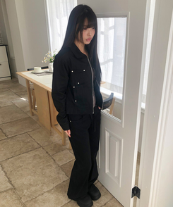 【丈別】ローライズブーツカットパンツ BLACK