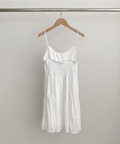 レースフラワーパンチングミニワンピース