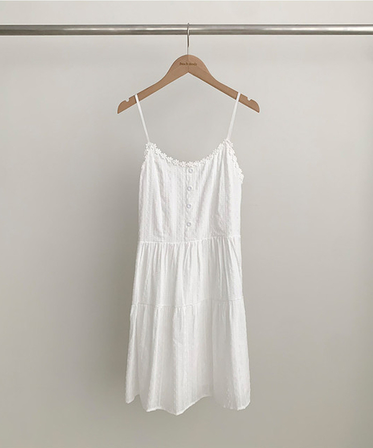 レースフラワーパンチングミニワンピース