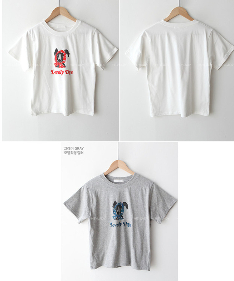 コットンプリント半袖Tシャツ