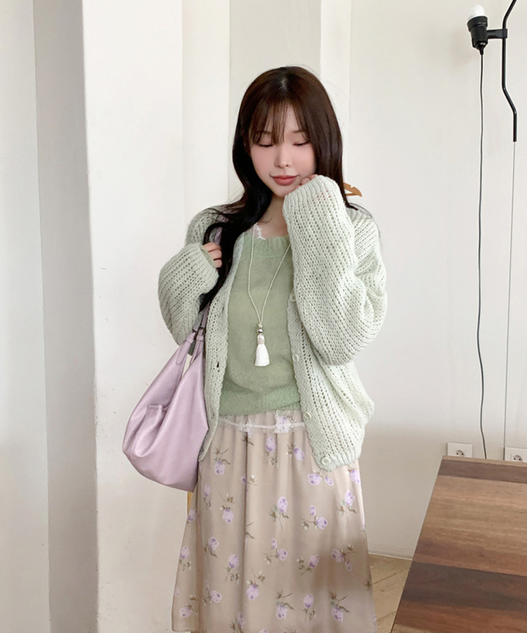 シンプルボートネックニット(7color) MINT