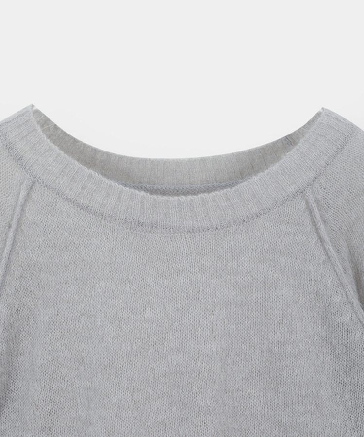 シンプルボートネックニット(7color)