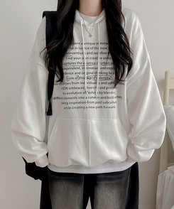 オーバーフィットポケットフードトレーナー IVORY