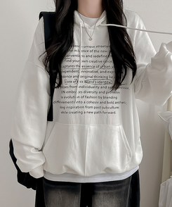 オーバーフィットポケットフードトレーナー IVORY