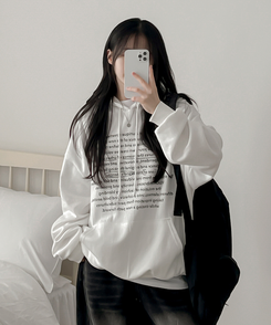 オーバーフィットポケットフードトレーナー IVORY