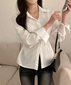 サイドスナップシャツ WHITE