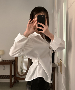 サイドスナップシャツ WHITE