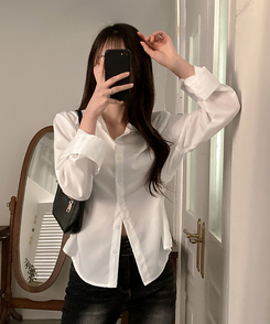 サイドスナップシャツ WHITE