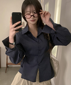 サイドスナップシャツ NAVY