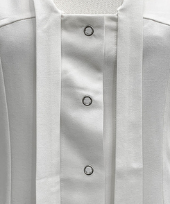 リボンタイスリムボタンブラウス