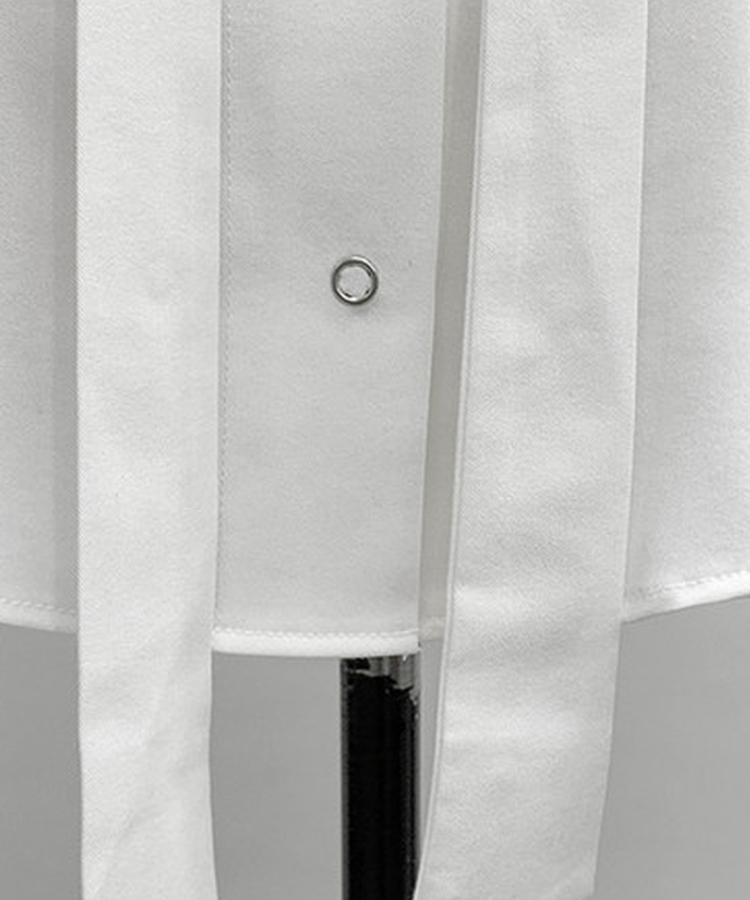 リボンタイスリムボタンブラウス