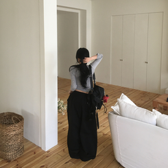 スタッズバルーンワイドトレーニングパンツ BLACK