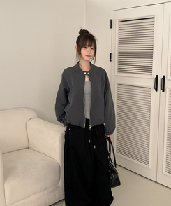 バックルスナップブルゾンジャケット GREY