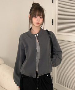 バックルスナップブルゾンジャケット GREY