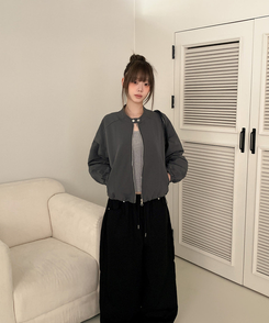 バックルスナップブルゾンジャケット GREY