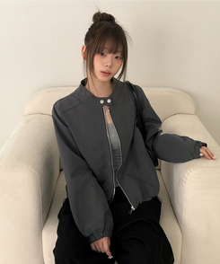 バックルスナップブルゾンジャケット GREY