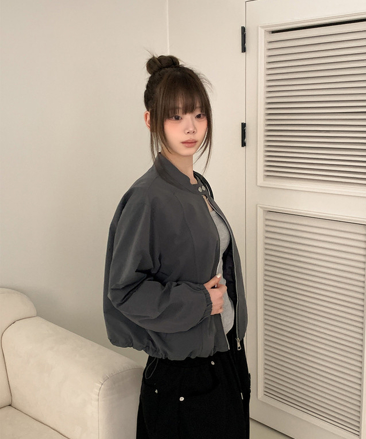 バックルスナップブルゾンジャケット GREY