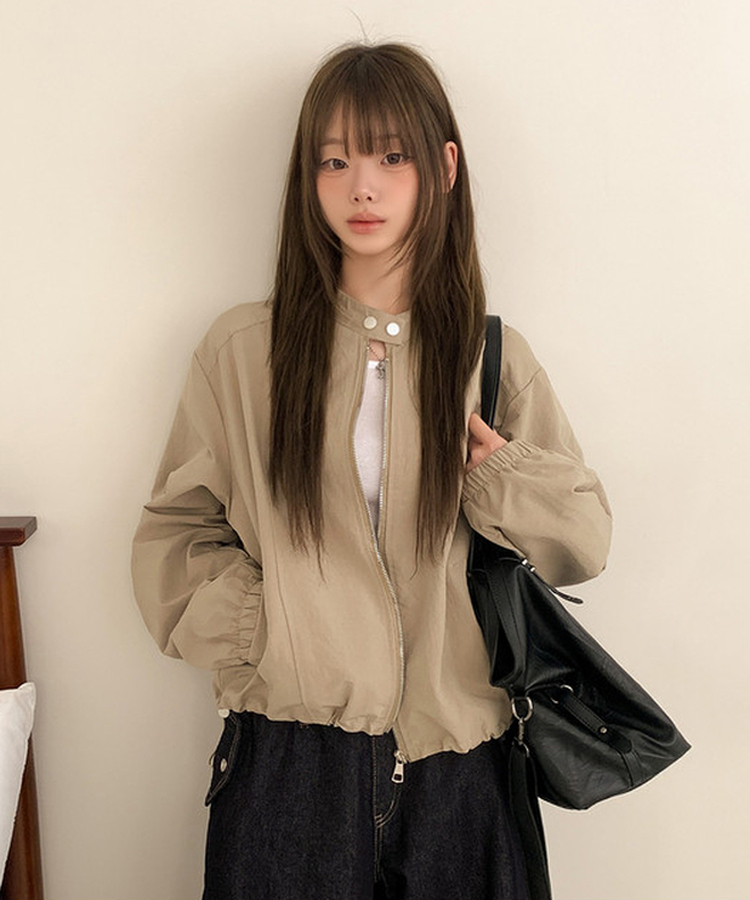 バックルスナップブルゾンジャケット BEIGE