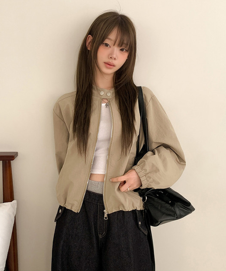 バックルスナップブルゾンジャケット BEIGE