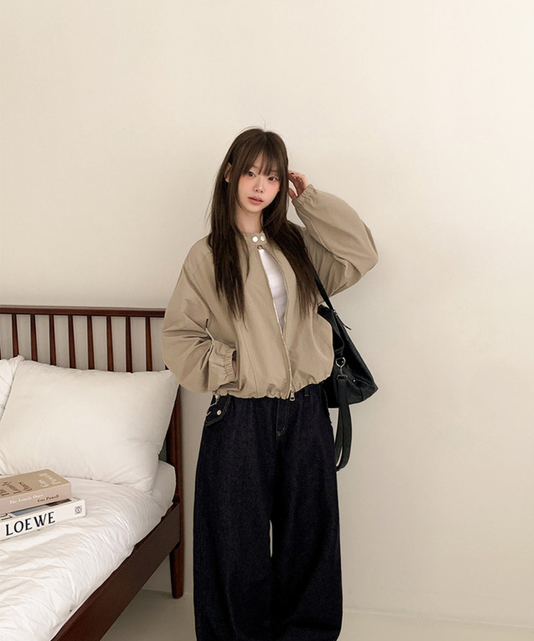 バックルスナップブルゾンジャケット BEIGE