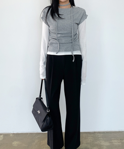 デイリーラウンド長袖Tシャツ(9color) IVORY