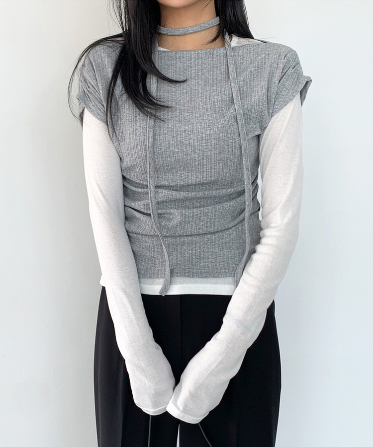 デイリーラウンド長袖Tシャツ(9color) IVORY