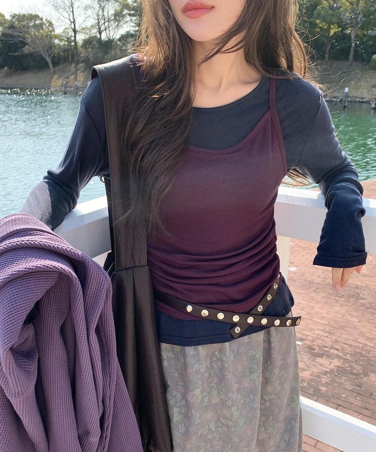 デイリーラウンド長袖Tシャツ(9color) NAVY