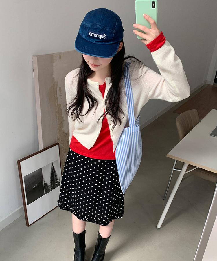 デイリーラウンド長袖Tシャツ(9color) RED