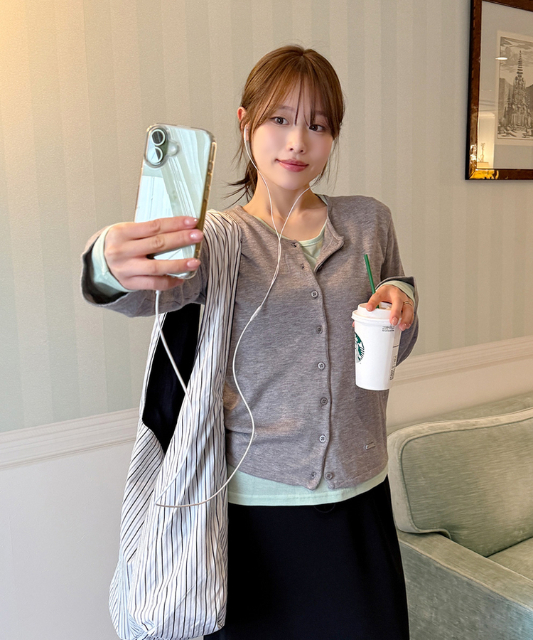 デイリーラウンド長袖Tシャツ(9color) LIGHT GREEN