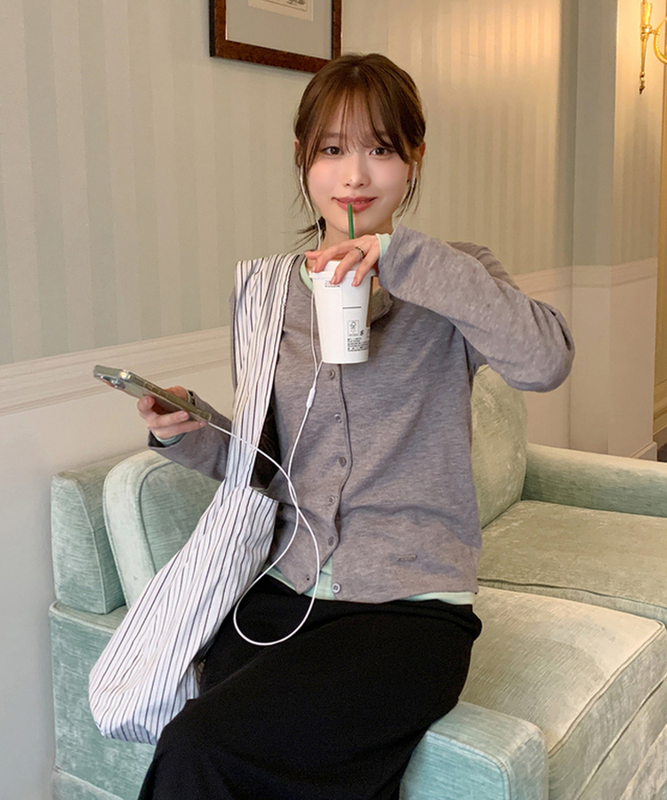 デイリーラウンド長袖Tシャツ(9color) LIGHT GREEN