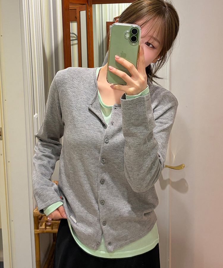 デイリーラウンド長袖Tシャツ(9color) LIGHT GREEN