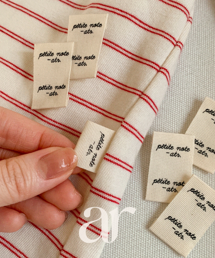 (MADE／コットン30番手／ポイントカラーティー)   Petite Note No.25 配色ストライプ 長袖Tシャツ