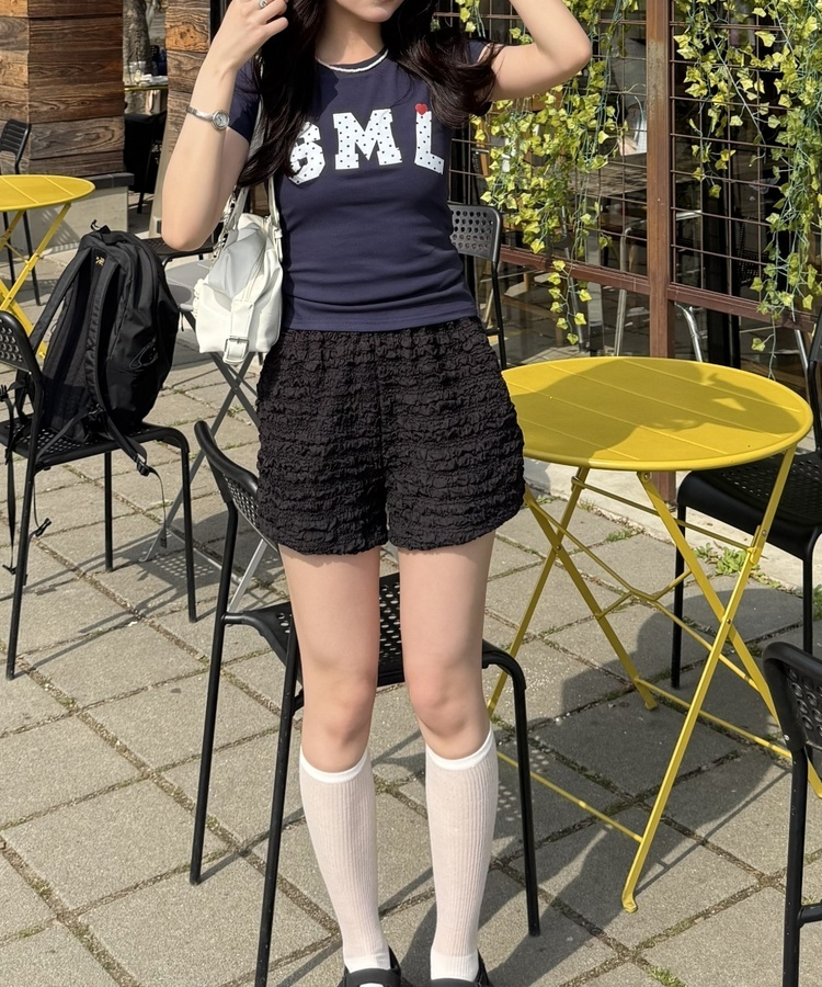 걸리 도트 로고 티셔츠 네이비