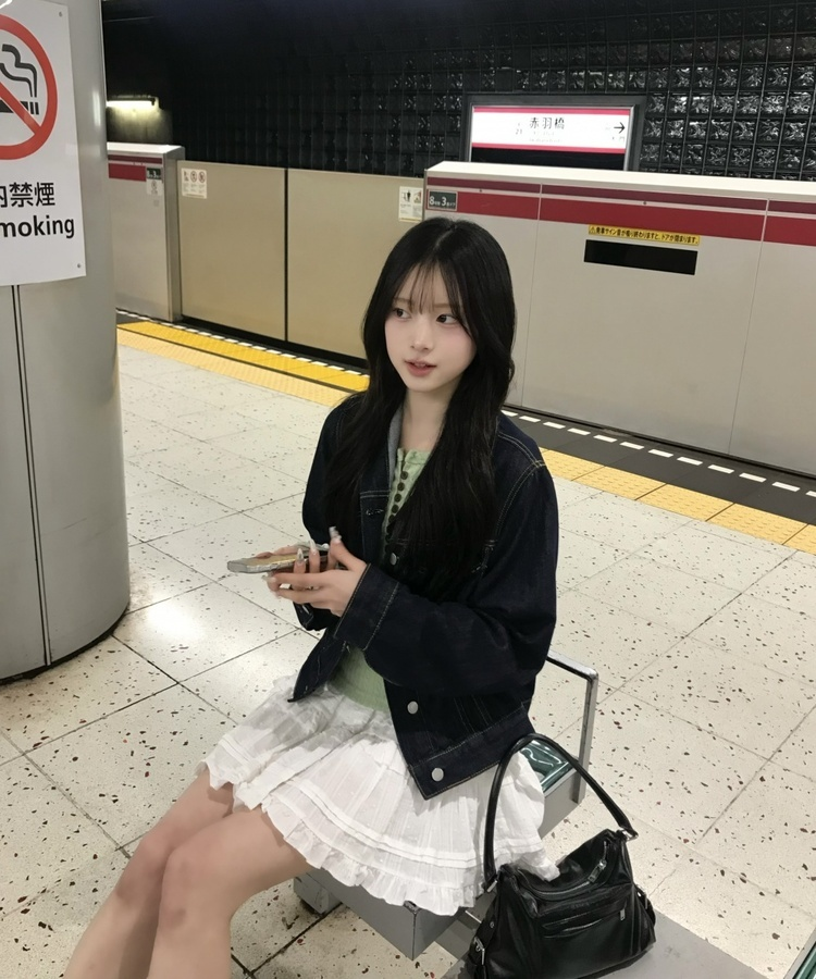 베이직 숏 데님 재킷 네이비