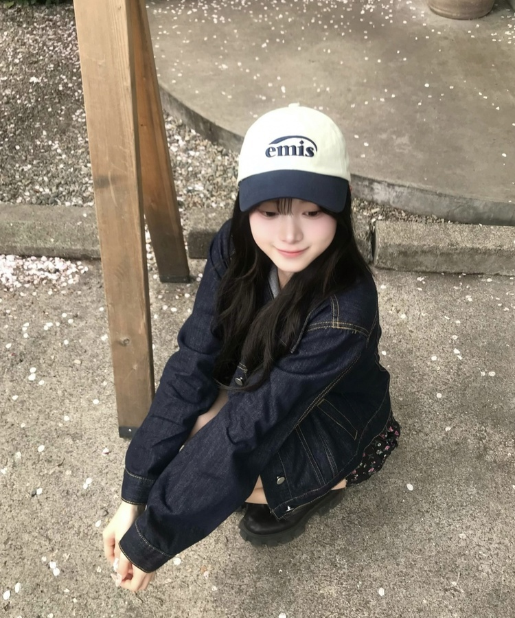 베이직 숏 데님 재킷 네이비