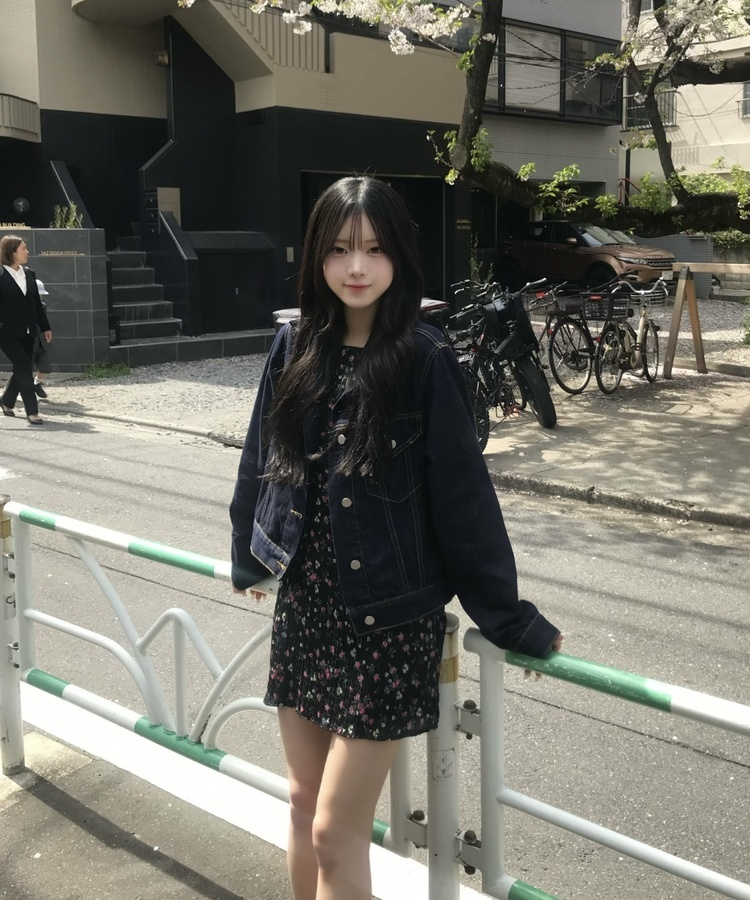 플라워 플리츠 미니 원피스 블랙