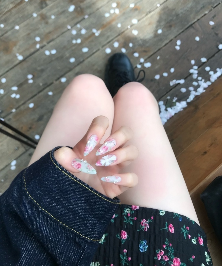 플라워 플리츠 미니 원피스 블랙