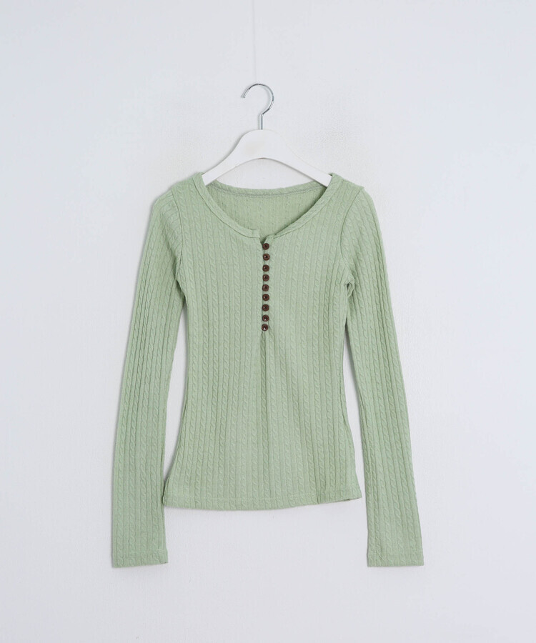 슬림핏 버튼 탑