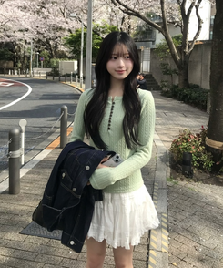 スリムフィットボタントップス MINT