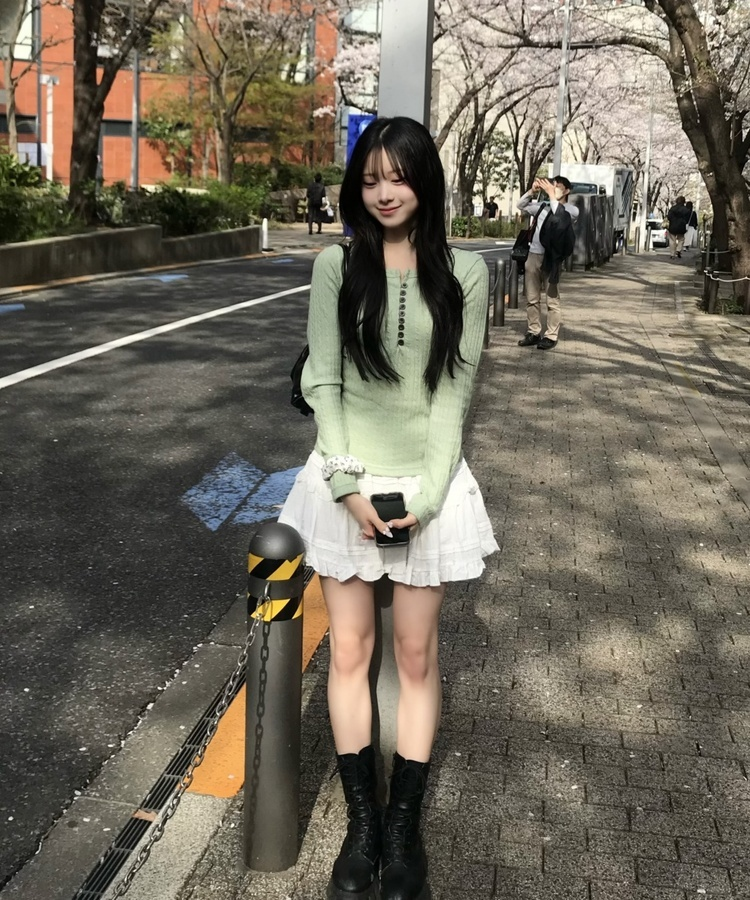 スリムフィットボタントップス MINT